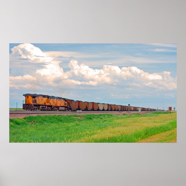 train with many cars poster (Devant)