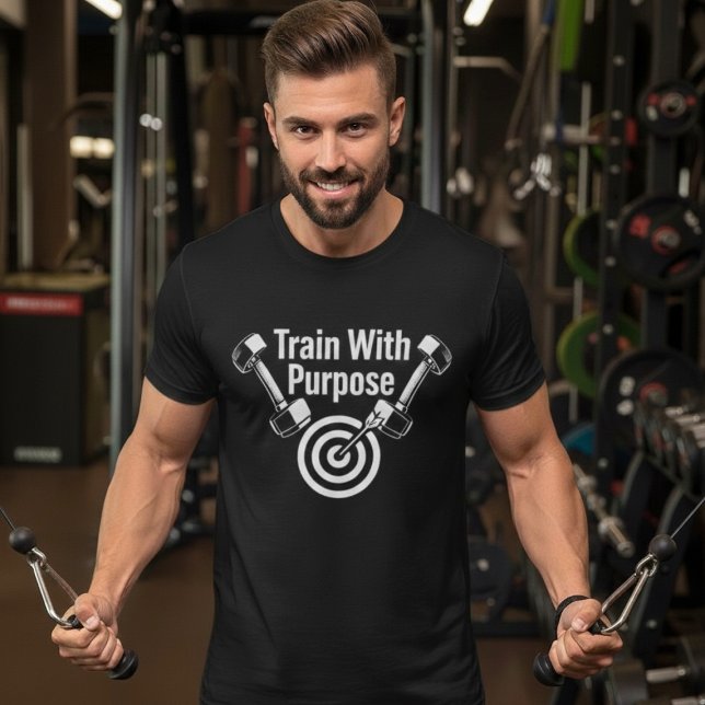 Train With Purpose – Motivational Fitness T-Shirt (Créateur téléchargé)