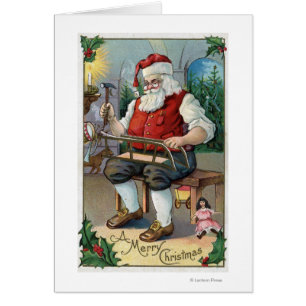 Traîneau de bâtiment de GreetingSanta de Noël