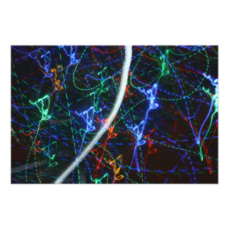 Traînées de lumière néon Photographie abstraite. C