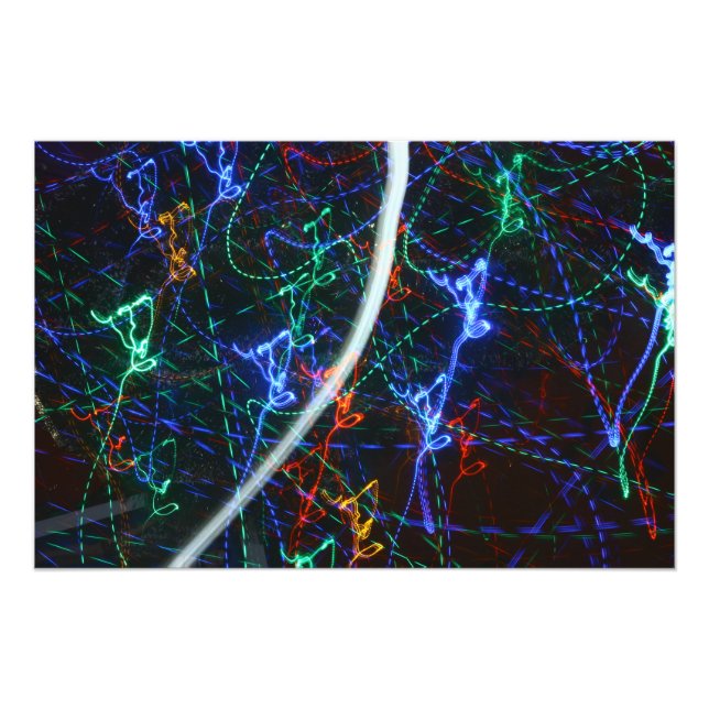 Traînées de lumière néon Photographie abstraite. C (Devant)