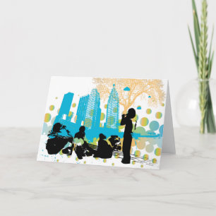 traîner avec la carte de voeux de bande