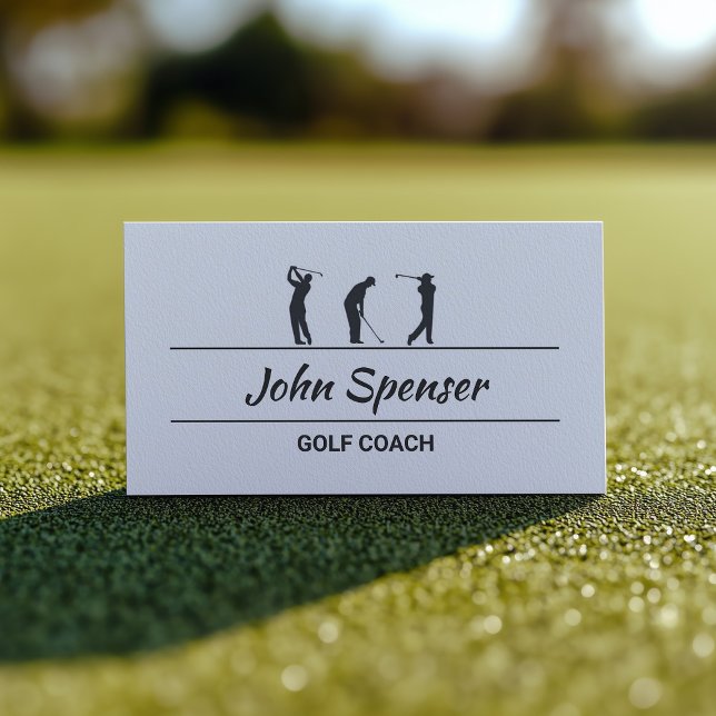 Trainer Coach Golf Simple Design Carte blanche (Perfect for business)