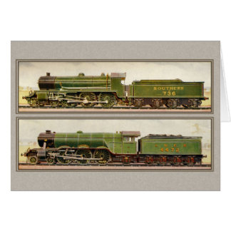 Trains britanniques vintages de vapeur