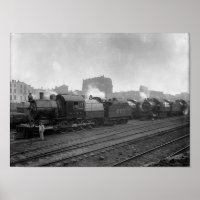 Trains de fret Scranton Pa. Affiche