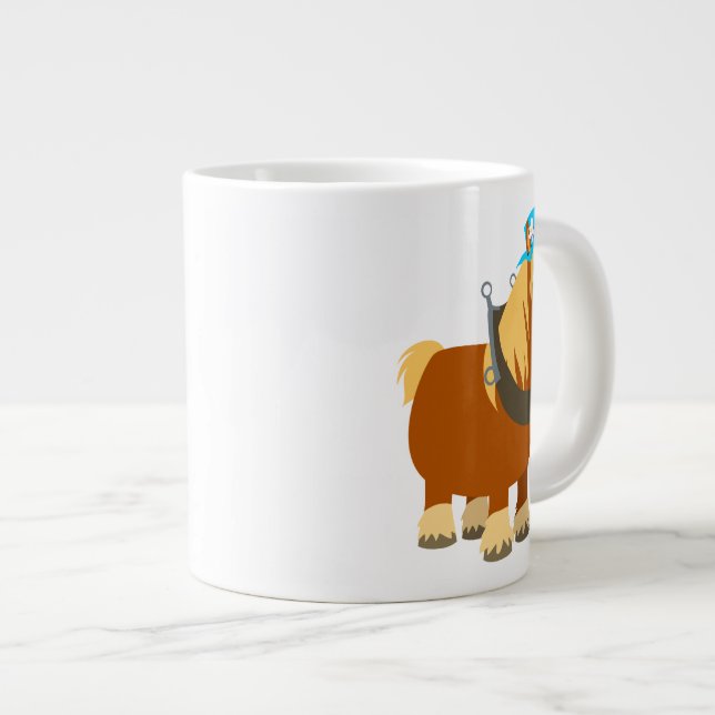 Trait Carton Breton Cheval Jumbo Mug (Devant droit)