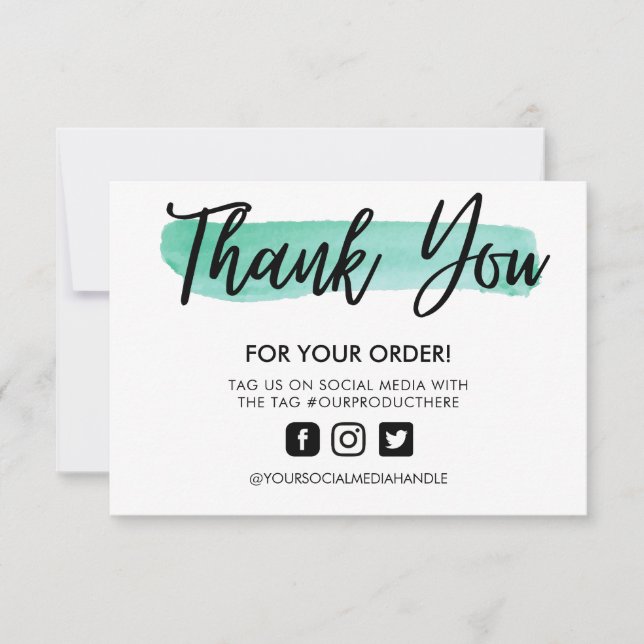 Trait de pinceau à l'aquarelle Merci Media Insérer (Devant)