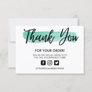 Trait de pinceau à l'aquarelle Merci Media Insérer