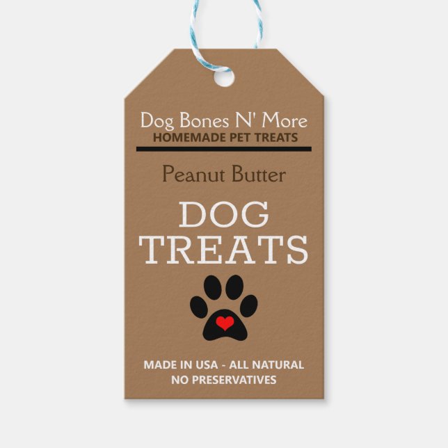 Traitements de chiens gourmands | Étiquettes perso (Devant)