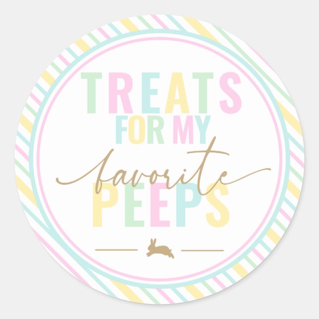 Traitements Pour Mes Peeps Sticker Pastel Bunny Pâ (Devant)