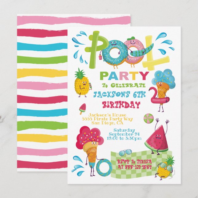Traitements sucrés invitation à la fête de la pisc (Devant / Derrière)