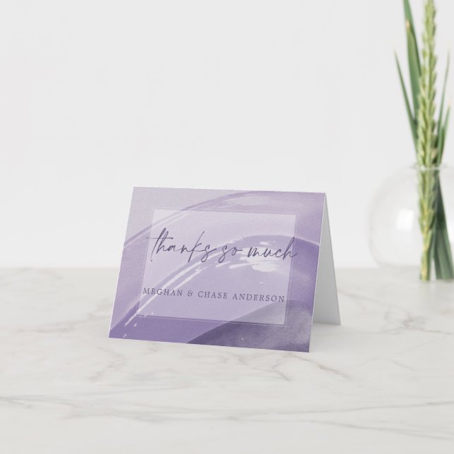 Traits d'aquarelle Merci Plum Violet (Devant)