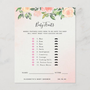Traits de bébé   Jeu de Baby Shower