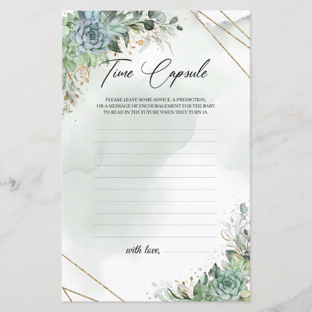 Trame aurifère succulente d'eucalyptus Time Capsul (Devant)