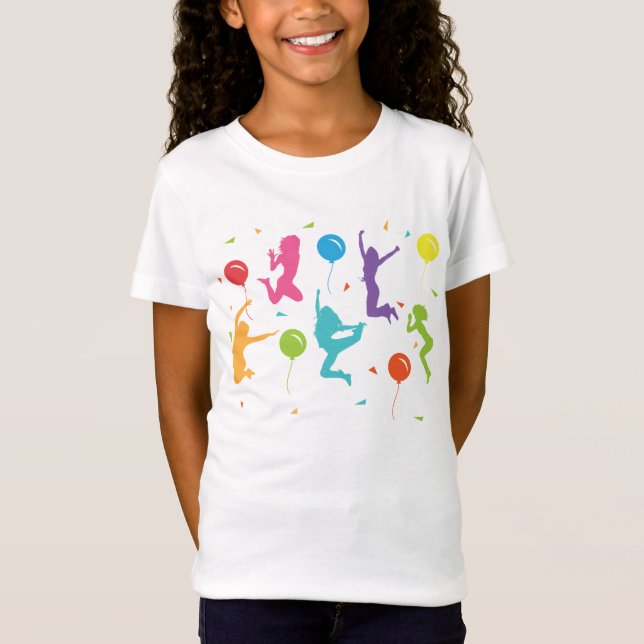 Trampoline Anniversaire T-shirt pour filles (Devant)