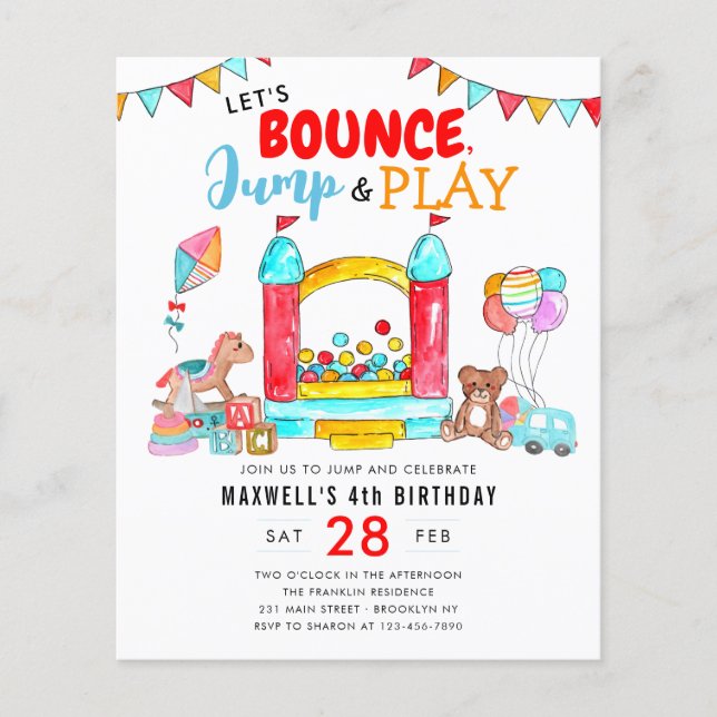 Trampoline de jeu pour enfants Budget Bounce Jump  (Devant)