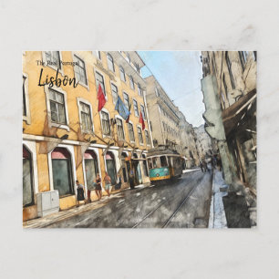 Tramway à Lisbonne Portugal Carte postale