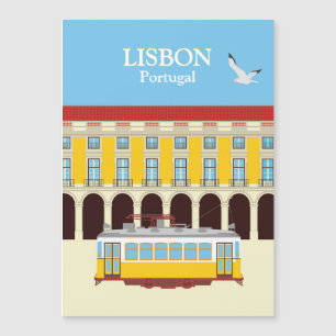 Tramway jaune de Lisbonne style vintage