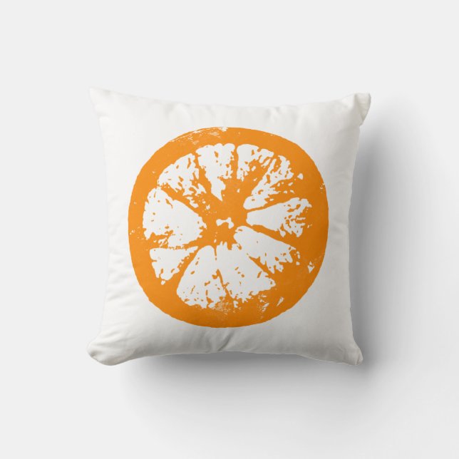 Tranche de Citron Orange Coussin (Recto)