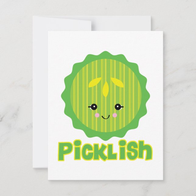 tranche de cornichon kawaii picklish (Devant)