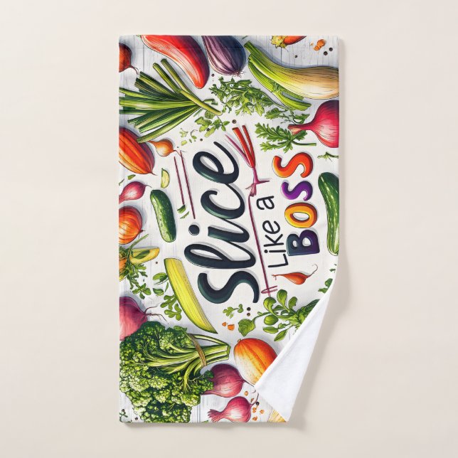 Trancher comme un Boss serviette de cuisine (Serviette à main)