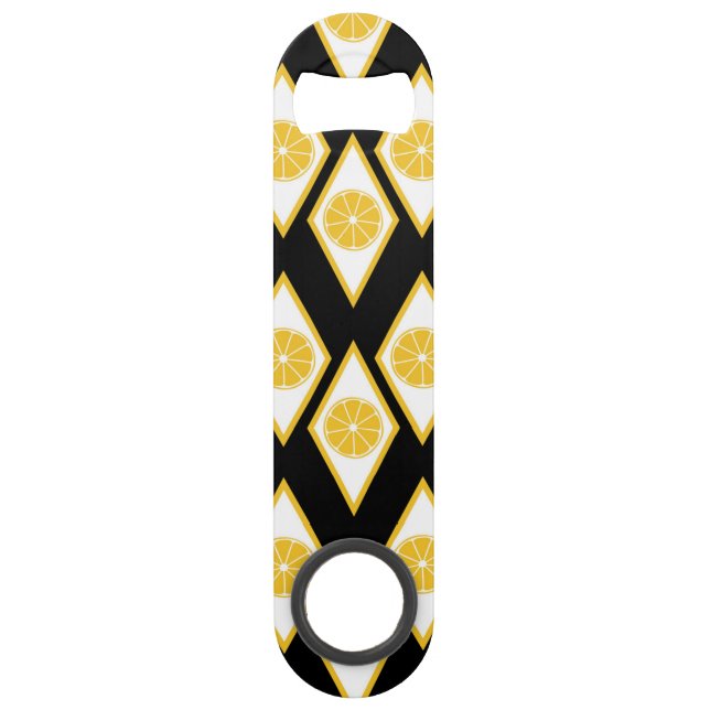 Tranches d'agrume dans le motif moderne de diamant (Devant)