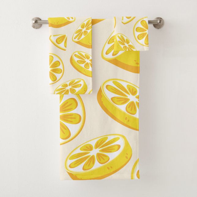 Tranches de citron d'été vibrant motif de citrus  (En situation)