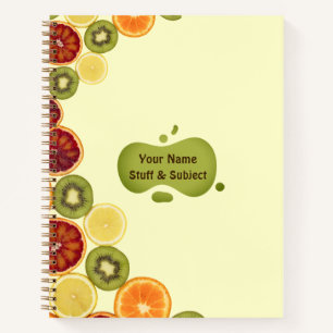Tranches divers Carnet de fruits frais