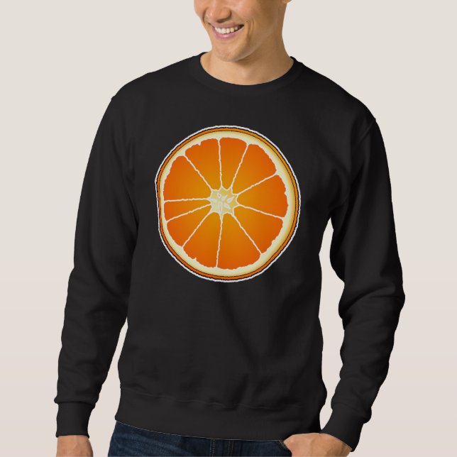 Tranches D'Orange Sweatshirt Fruit Nourriture Hall (Devant)