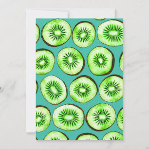 Tranches Kiwi sur turquoise