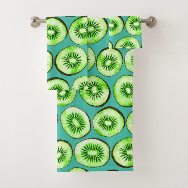 Tranches Kiwi sur turquoise (En situation)