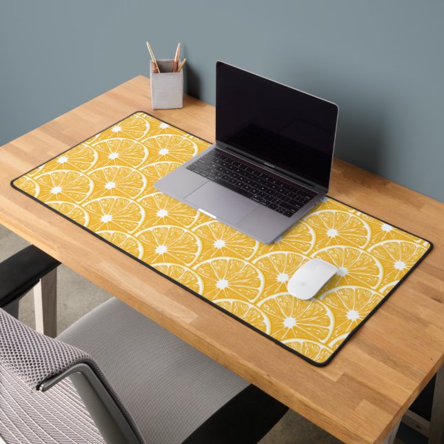 Tranches orange, motif de fruits tropicaux (Bureau 2)