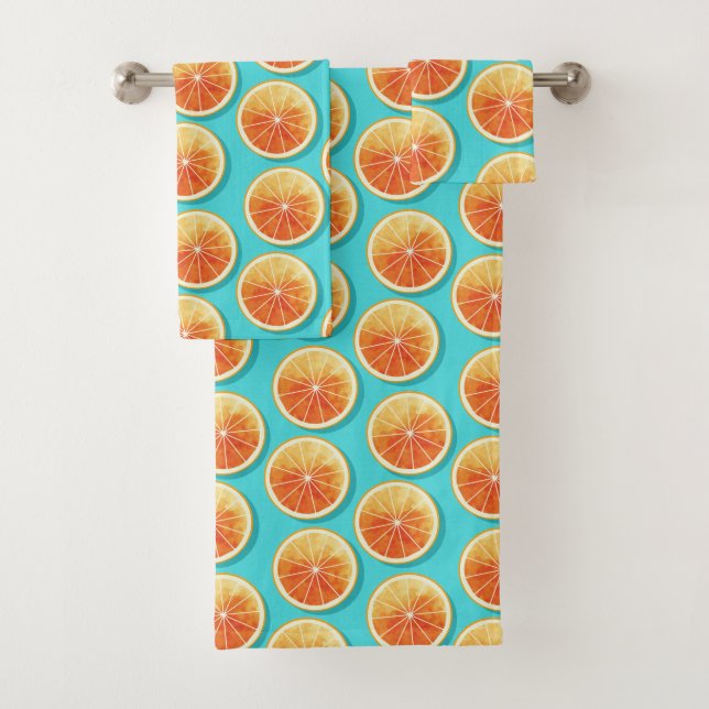 Tranches orange sur bleu (En situation)
