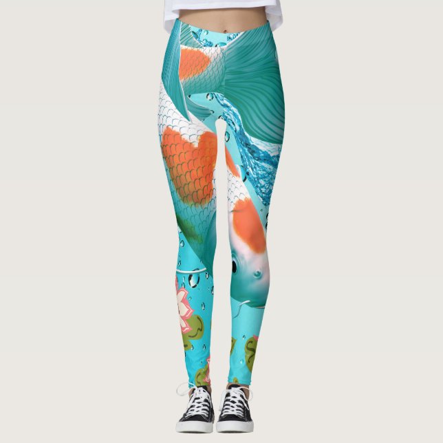 Tranquil Koi Pond Leggings (Devant)