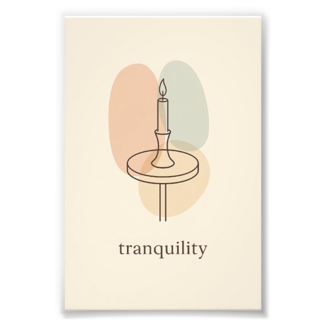 Tranquility Minimalist Candle Poster (Devant)
