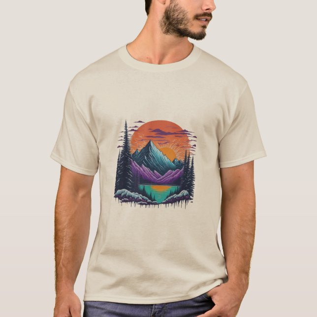 Tranquillité dans Frost - Un T-shirt paysage hiver (Devant)