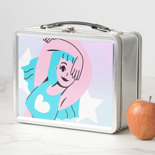trans art on lunch box (En situation)