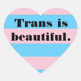 Trans est un beau autocollant de coeur