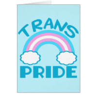 Trans Pride Arc-en-ciel belle carte transgenre