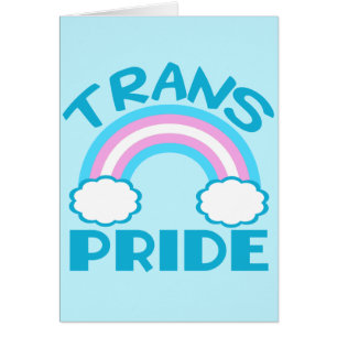 Trans Pride Arc-en-ciel belle carte transgenre