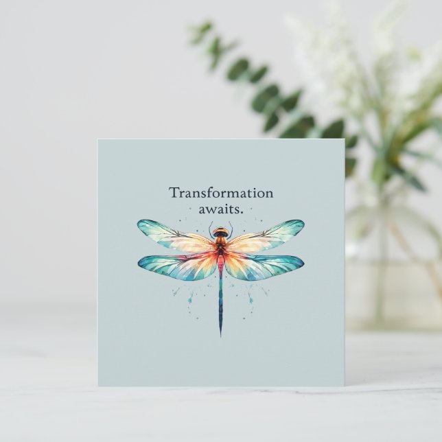 Transformation Attend - libellule colorée (Debout devant)
