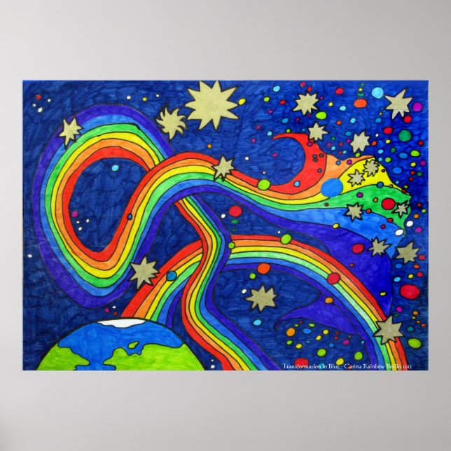 Transformation en affiche bleue (Devant)