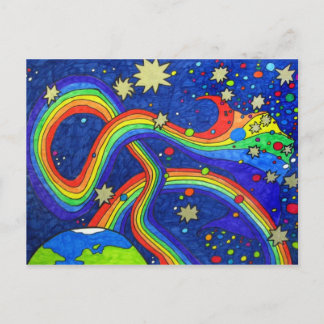 Transformation en carte postale bleue