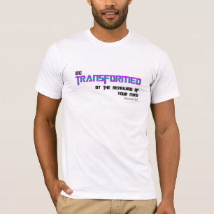 Transformer T-shirt Texte bleu violet