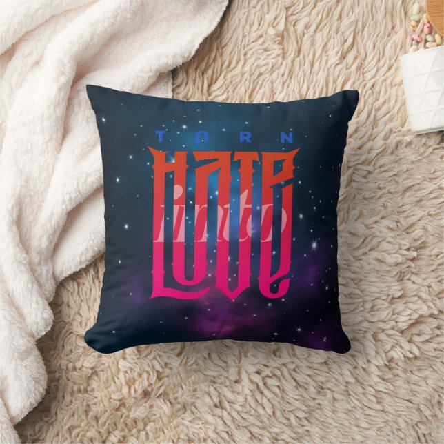 Transformez la Haine en Amour |  Coussin Décoratif (Couverture)