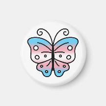 Transgender Pride Butterfly Magnet