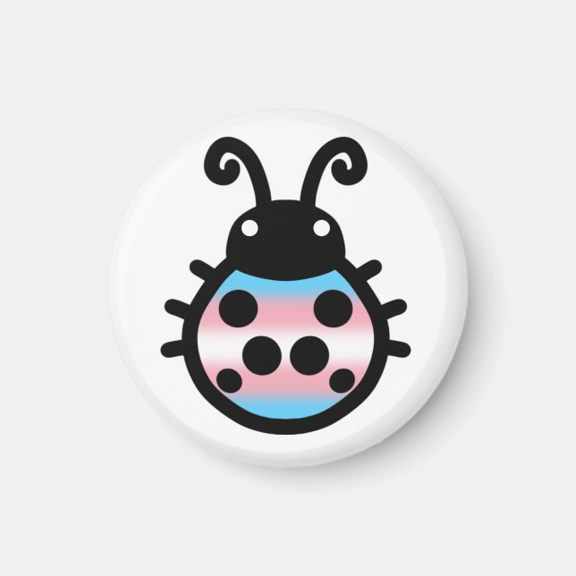 Transgender Pride Ladybug Magnet (Devant)