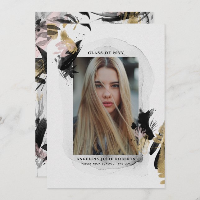 Transience 1 - Invitation à la graduation photo (Devant / Derrière)