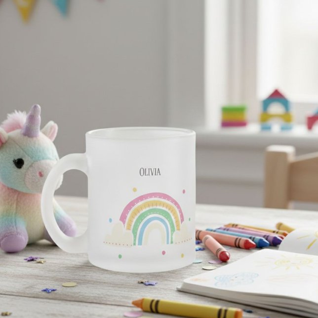 Transparent Rainbow Clouds Personalized Kids' Mug  (Créateur téléchargé)