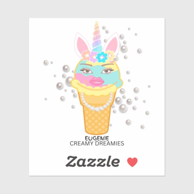 Transparent Unicorn Sticker  (Feuille)